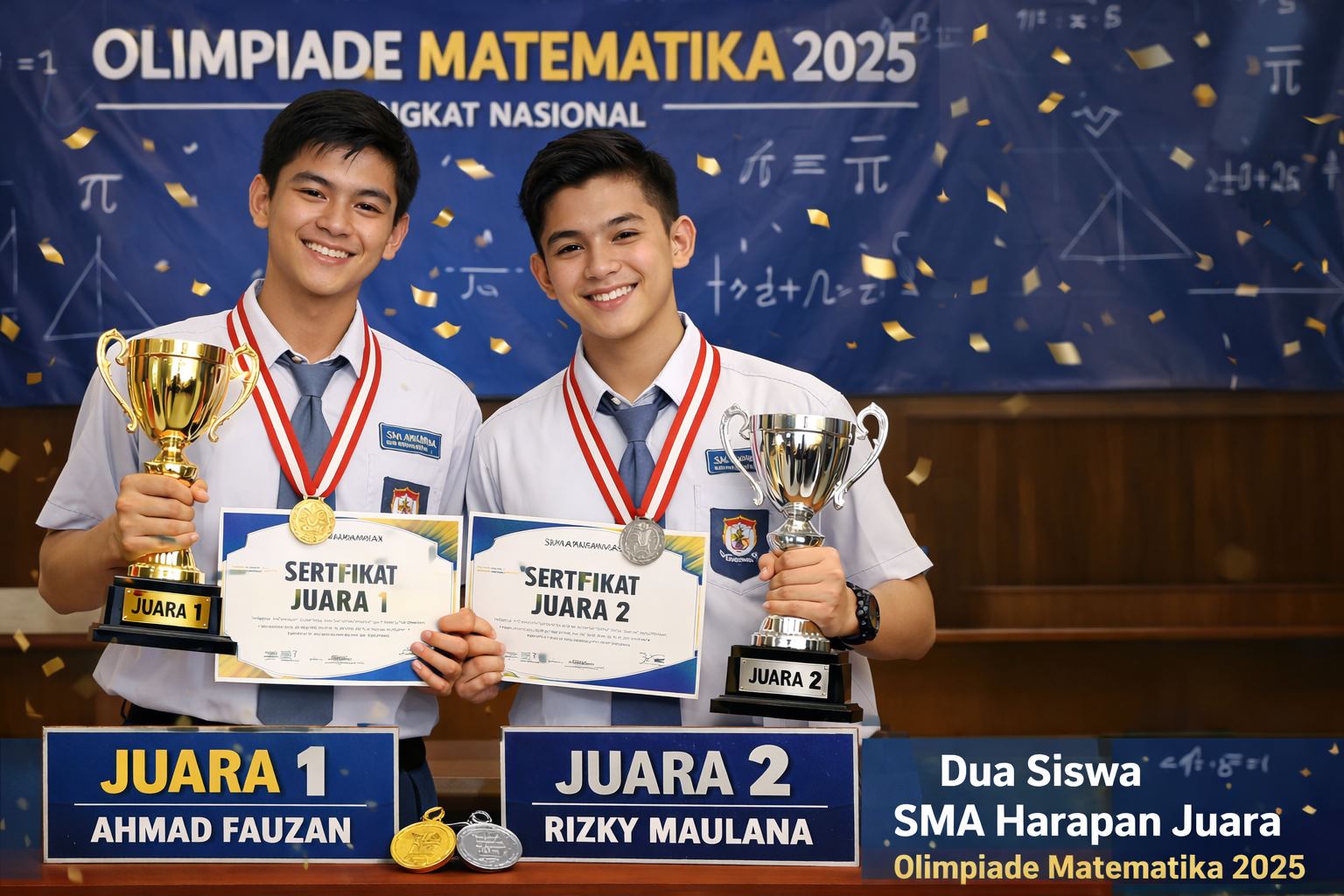Dua Siswa SMA Harapan Juara Olimpiade Matematika 2025